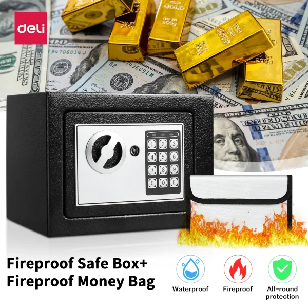 Safe Box, Fireproof & Waterproof